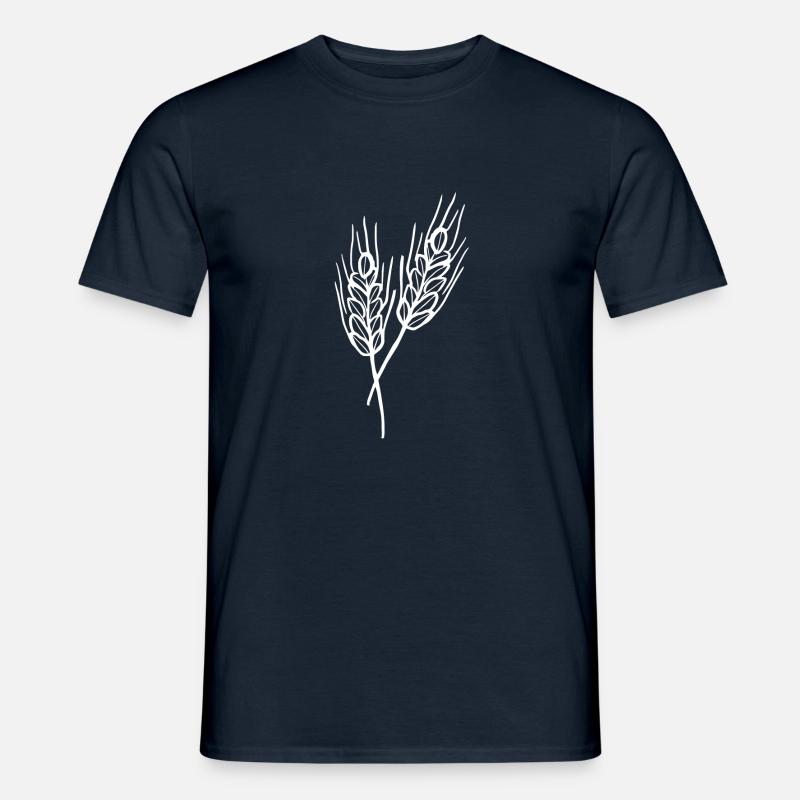 Weizen Illustration Brotbäcker Geschenkidee - Männer T-Shirt - Navy