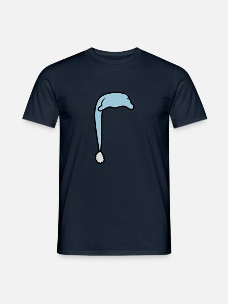 Sleeping cap with bobblehead - Men's T-Shirt - navy