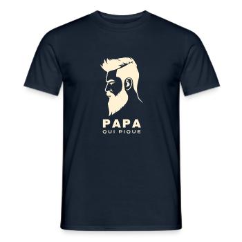 Bearded Dad - Men's T-Shirt - navy - Front - AI Model Male 178 light (178cm)