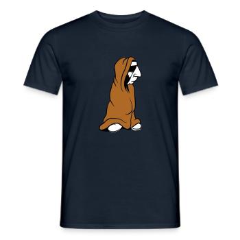 Bored Indian in Wrapping Blanket Funny - Men's T-Shirt - navy - Front - AI Model Male 178 light (178cm)
