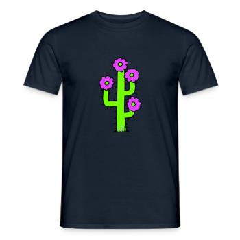 Cactus Plante Épineux Épineux Déserts Cactus - T-shirt homme - marine - Devant - AI Model Male 178 light (178cm)