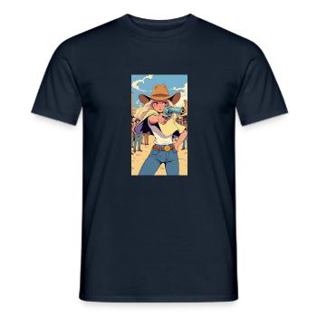 The Mexican stalemate - As - Men's T-Shirt - navy - Front - AI Model Male 178 light (178cm)