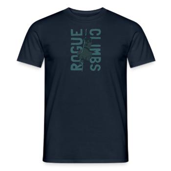 Rogue Climbs Blau - Männer T-Shirt - Navy - Vorne - AI Model Male 178 light (178cm)