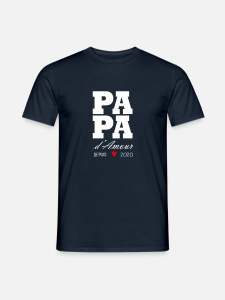 Loving dad since 2020 - Men's T-Shirt - navy