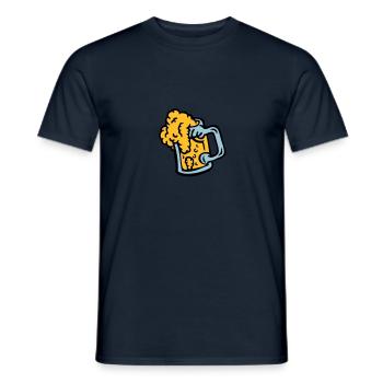 Alkohol, Bier, Bierglas Blende 409 - Männer T-Shirt - Navy - Vorne - AI Model Male 178 light (178cm)