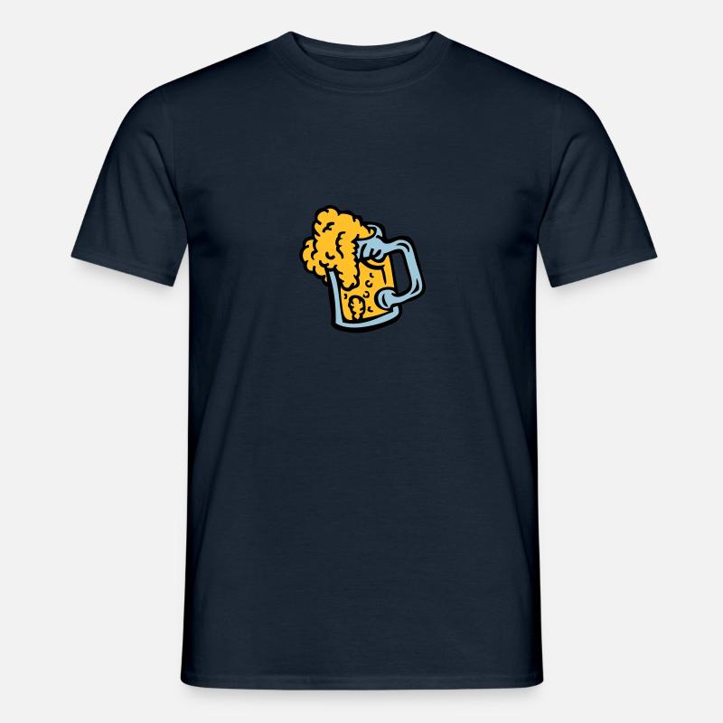 Alkohol, Bier, Bierglas Blende 409 - Männer T-Shirt - Navy