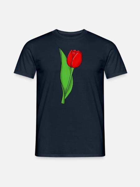 Red tulip - Men's T-Shirt - navy