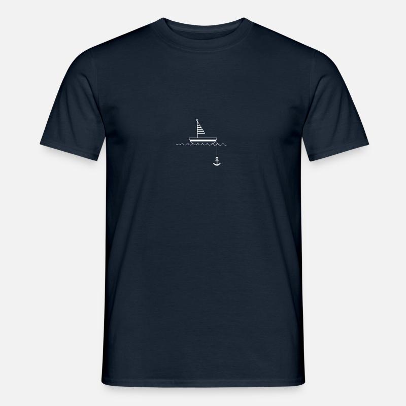 Boot Schiff - Männer T-Shirt - Navy