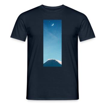 Moon and mountain - Men's T-Shirt - navy - Front - AI Model Male 178 light (178cm)