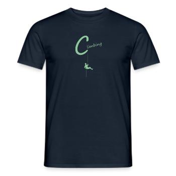 climb climbing - Männer T-Shirt - Navy - Vorne - AI Model Male 178 light (178cm)
