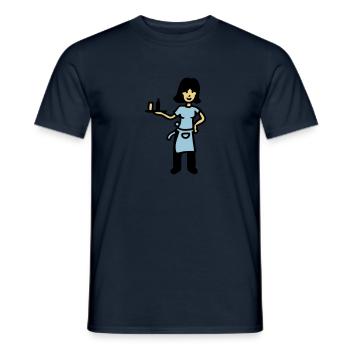 Kellnerin 3 - Männer T-Shirt - Navy - Vorne - AI Model Male 178 light (178cm)