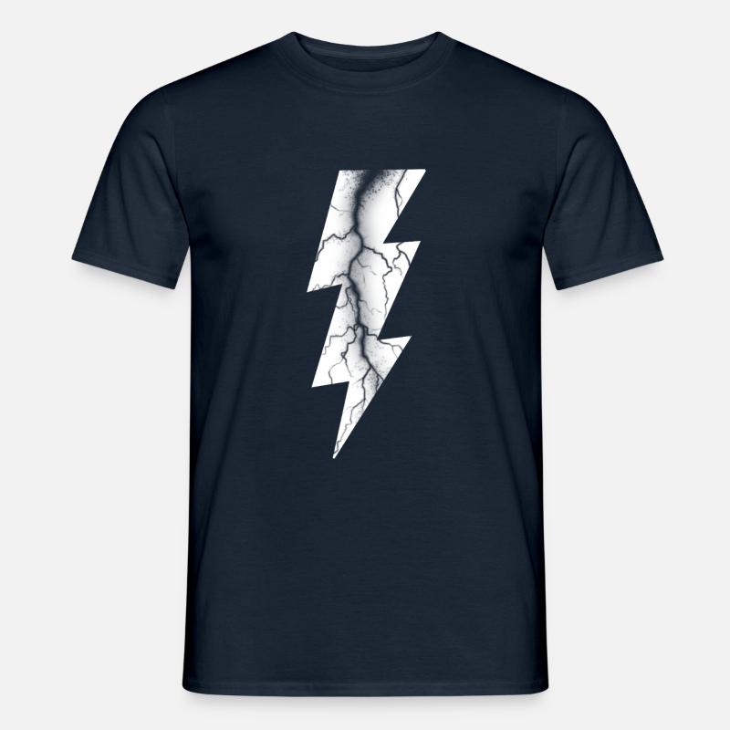 Foudre Éclair blanc - T-shirt homme - marine