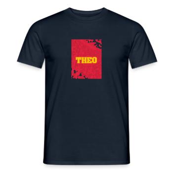 Theo - Men's T-Shirt - navy - Front - AI Model Male 178 light (178cm)