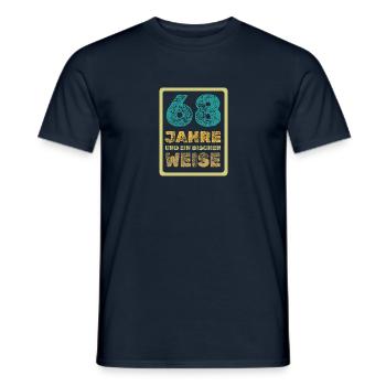 68 - Men's T-Shirt - navy - Front - AI Model Male 178 light (178cm)