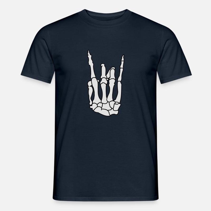 skull_hand_02 - Männer T-Shirt - Navy