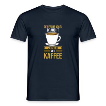 Kaffee Koffein Kaffee Trinker Geschenk - Männer T-Shirt - Navy - Vorne - AI Model Male 178 light (178cm)