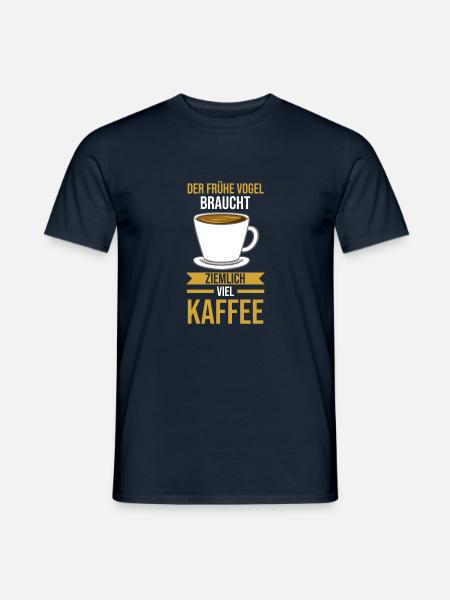 Kaffee Koffein Kaffee Trinker Geschenk - Männer T-Shirt - Navy