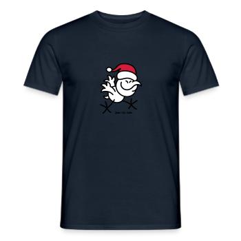 Merry Christmas Chicken - Men's T-Shirt - navy - Front - AI Model Male 178 light (178cm)