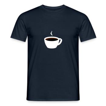 Kaffeetasse - Männer T-Shirt - Navy - Vorne - AI Model Male 178 light (178cm)