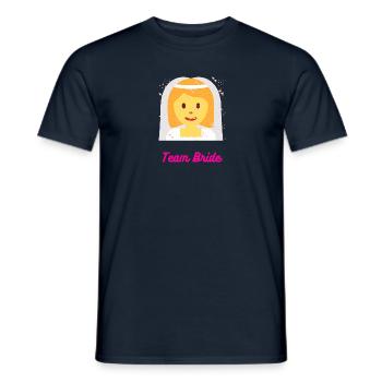 Team Bride - Bachelor Party Bride - Men's T-Shirt - navy - Front - AI Model Male 178 light (178cm)
