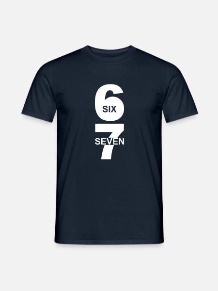 Six Seven - 67 - Meme - Basketball - 6-7 - Männer T-Shirt - Navy