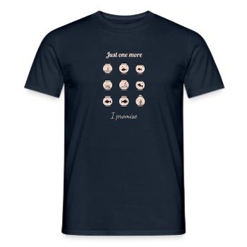 🐠 Aquarium "Just one more, I promise" - Shirt 🐠 - Men's T-Shirt - navy - Front - AI Model Male 178 light (178cm)