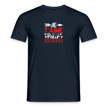 Ich liebe dich für immer - Männer T-Shirt - Navy - Vorne - AI Model Male 178 light (178cm)