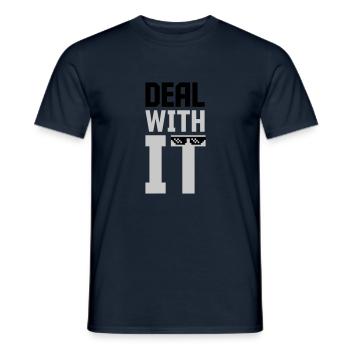 Meme Traitez-le - T-shirt homme - marine - Devant - AI Model Male 178 light (178cm)