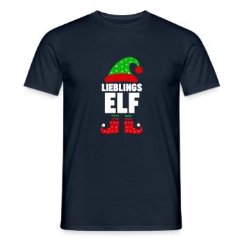 Weinachten Weihnachtself Lieblings Elf Elfen - Männer T-Shirt - Navy - Vorne - AI Model Male 178 light (178cm)