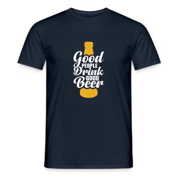 Good People Drink Good Beer - Männer T-Shirt - Navy - Vorne - AI Model Male 178 light (178cm)