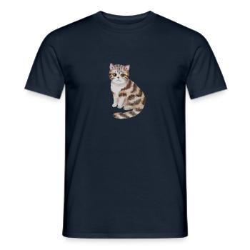 Süße Katze - Männer T-Shirt - Navy - Vorne - AI Model Male 178 light (178cm)
