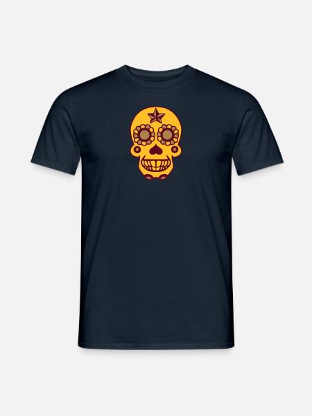 Meksikansk hodeskalle Calavera-hodeskalle død - Mænd T-shirt - marineblå