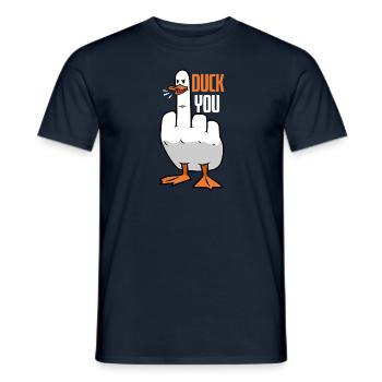 Duck You Ente - Men's T-Shirt - navy - Front - AI Model Male 178 light (178cm)