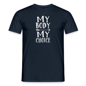 Mon corps, ma décision - T-shirt homme - marine - Devant - AI Model Male 178 light (178cm)