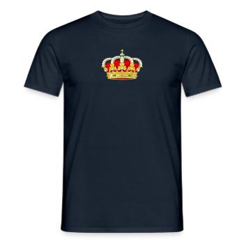 royal crown heraldry king - Men's T-Shirt - navy - Front - AI Model Male 178 light (178cm)