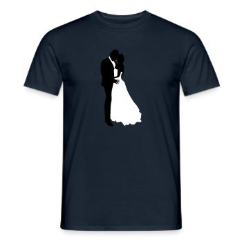 brautpaar 6 Kopie - Männer T-Shirt - Navy - Vorne - AI Model Male 178 light (178cm)
