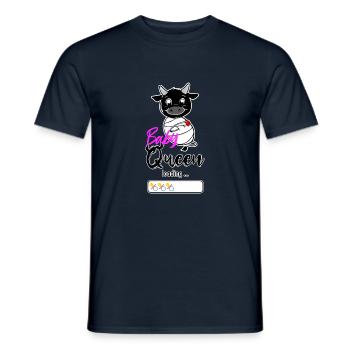 Herens Kuh, Eringer, Babykönigin beim Laden... - Männer T-Shirt - Navy - Vorne - AI Model Male 178 light (178cm)