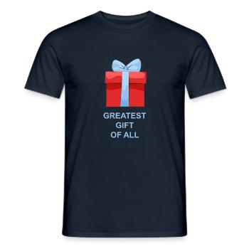 Greatest Gift of All - Geschenk Parket - Männer T-Shirt - Navy - Vorne - AI Model Male 178 light (178cm)