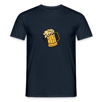 Bier Bier verre22032 - Männer T-Shirt - Navy - Vorne - AI Model Male 178 light (178cm)