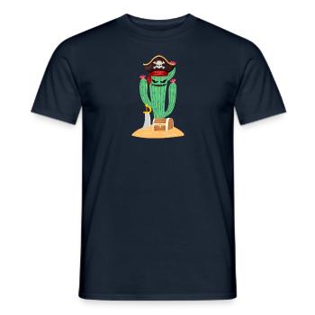 Cactus en tant que pirate - T-shirt homme - marine - Devant - AI Model Male 178 light (178cm)