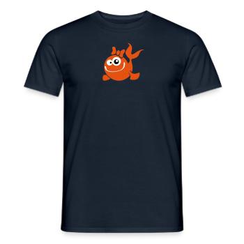 fish_girl - Men's T-Shirt - navy - Front - AI Model Male 178 light (178cm)