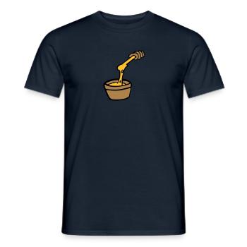 aligot fromage fondue cuisine française Cantal - T-shirt homme - marine - Devant - AI Model Male 178 light (178cm)