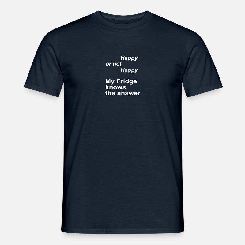 Fridge decides over happiness - Männer T-Shirt - Navy