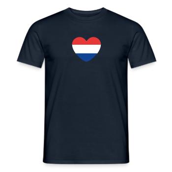 Cœur des Pays-Bas - T-shirt homme - marine - Devant - AI Model Male 178 light (178cm)
