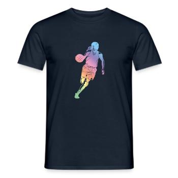 Basketball Woman - Men's T-Shirt - navy - Front - AI Model Male 178 light (178cm)