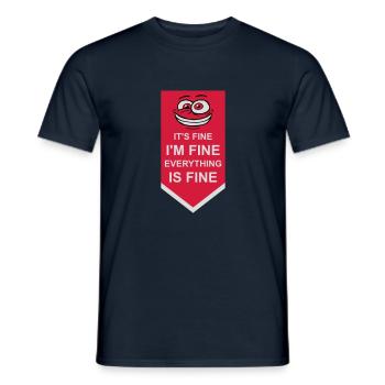 Tout va bien devis - T-shirt homme - marine - Devant - AI Model Male 178 light (178cm)