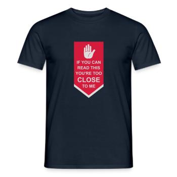 trop près de moi - T-shirt homme - marine - Devant - AI Model Male 178 light (178cm)