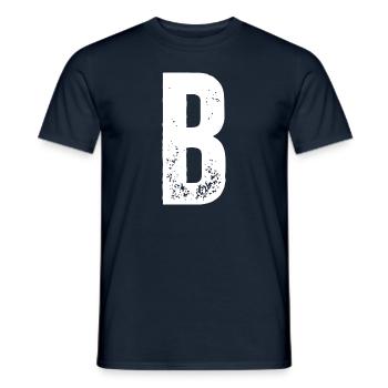 B - Männer T-Shirt - Navy - Vorne - AI Model Male 178 light (178cm)