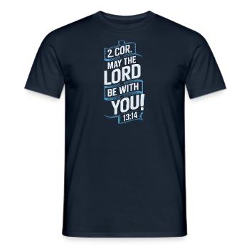 Que le Seigneur soit avec vous - T-shirt homme - marine - Devant - AI Model Male 178 light (178cm)