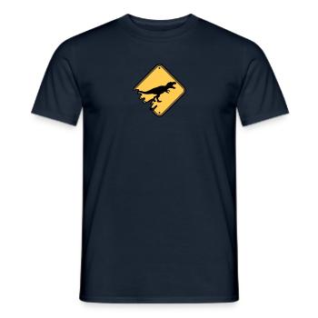 schild gefahr warnung danger achtung vorsicht t-re - Männer T-Shirt - Navy - Vorne - AI Model Male 178 light (178cm)